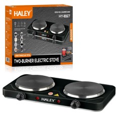 Plita electrica HALEY cu 2 zone de Gatit &ndash; 2000W, Timer, Protectie la supraincalzire, Negru