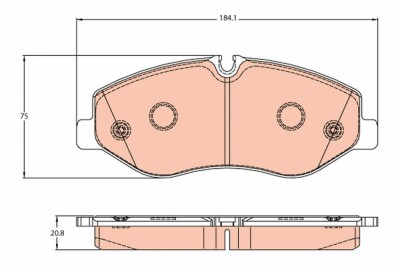 TRW GDB2103 set placute frana,frana disc foto