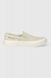 Tommy Jeans tenisi TJM SLIP ON CANVAS COLOR barbati, culoarea bej, EM0EM01366