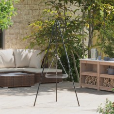 vidaXL Tripod pentru gătit la foc de tabără cu grătar 170 cm oțel