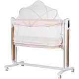 Cumpara ieftin Leagan electric si patut pentru copii Chipolino Ultima cu laterala culisanta beige