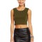P559-14 Top scurt, elegant accesorizat cu pietricele la gat