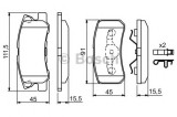 Set placute frana,frana disc MITSUBISHI GRANDIS (NA) (2003 - 2016) BOSCH 0 986 424 717