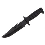 Cumpara ieftin Cutit Militar Combat IdeallStore&reg; 29cm, Otel Inoxidabil, Teaca Cordura, Vanatoare, Supravietuire, Negru