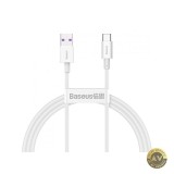 Cablu Date si Incarcare USB-A - USB-C Baseus Superior Series 66W 1m Alb CATYS-02