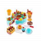 Set accesorii bucatarie pentru copii, Tort aniversar, Plastic, +3 ani, Multicolor, Oem