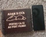 Lemn Masiv Sculptat Adam și Eva