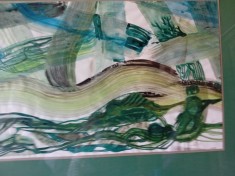 Peisaj abstract verde, 1981, semnat, Acuarela pe hartie foto