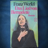 DAS LIED VON BERNADETTE - FRANZ WERFEL - ROMAN