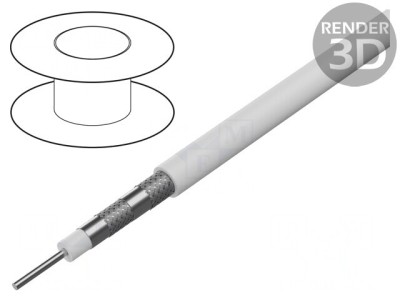 Cablu Coaxial Alb 20m &amp;Oslash;7,2mm foto