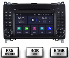 Navigatie Mercedes Benz VW A B-Class Vito Viano Sprinter Crafter, Android 10, Octacore PX5 4GB RAM + 64GB ROM cu DVD, 7 Inch - AD-BGWMBSPR7P5 foto