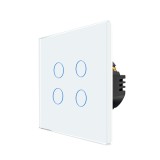 Intrerupator Cvadruplu cu Touch din Sticla LUXION, 500W SmartElectro IntelligentHouse