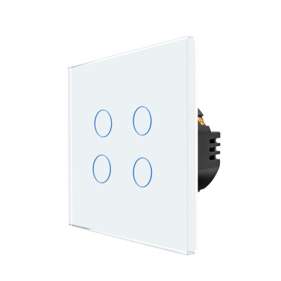 Intrerupator Cvadruplu cu Touch din Sticla LUXION, 500W SmartElectro IntelligentHouse foto