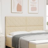 vidaXL Tablă de pat LED Set de 3 Crem Tapițat 180 cm Modern