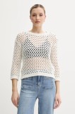 Morgan pulover MJAD culoarea alb, MJAD
