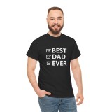 Tricou personalizat pentru tatici, cu mesajul, Cel mai tare tata, negru, marimea M