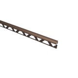 Profil aluminiu de colt exterior pentru gresie si faianta, S21 bronz, 8 x 2500 mm