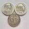 q348 UNGARIA SET COMPLET 2 PENGO 1935 PAZMANY RAKOCZI 1936 LISZT ARGINT aUNC