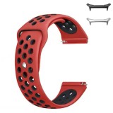 Curea silicon compatibila Samsung Galaxy Watch Ultra2, telescoape Quick Release, 22mm, Rosu/Negru