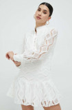 Cumpara ieftin Bardot rochie culoarea alb, mini, drept