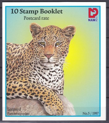 DB1 Fauna Africana Leopard Namibia 1997 Carnet MNH 2 poze foto