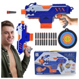 PISTOL AUTOMAT, PUȘCĂ CU SĂGEȚI, LANSATOR DE MAGAZIE, CARTOUȘE CU SPUMĂ, Plastic, Skleplolki