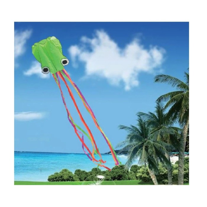 Zmeu din tesatura Caracatita 3D, Verde, 75x400 cm