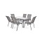 Set mobilier pentru gradina HECHT Sofia Set 6, masa cu 6 scaune, schelet metalic