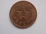 HALF PESEWA 1967 GHANA-AUNC