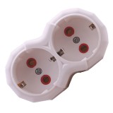 Cumpara ieftin Triplu stecher rotund, 2 x Schuko