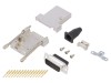Conector D-Sub 15-PIN Tata Negru, Montare pe Cablu, Crimpata, Pini Stantati, Ecranat, Aliaj Zinc, Encitech