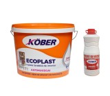 Vopsea lavabila interior, Ecoplast, antimucegai, alba, 15 L + amorsa Kober 3 L