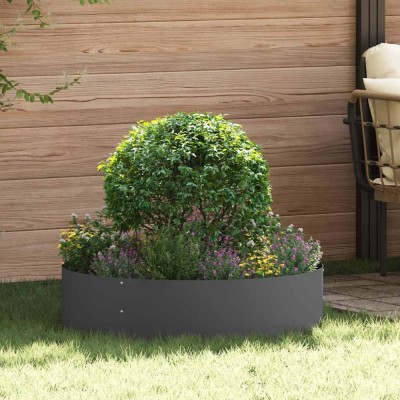 vidaXL Ghivece pentru grădină 5 pcs Negru 80 x 80 x 20 cm Oțel 873621 foto