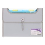 Mapa Strigo Plastic Extensibil A4, 6 Compartimente, gri