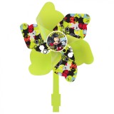 Accesoriu montaj pe ghidon, morisca de vant, culoare verde, model Mickey