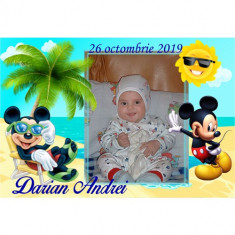 Marturii botez magneti Handmade by Diana Puiu Mickey Mouse MDBM 8 foto