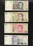 Set Argentina 5 + 10 + 20 + 50 pesos, America Centrala si de Sud