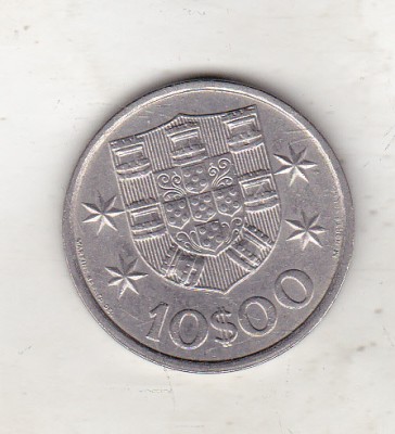 bnk mnd Portugalia 10 escudos 1973 foto