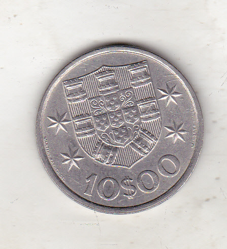 bnk mnd Portugalia 10 escudos 1973