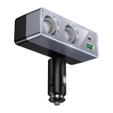 Incarcator Auto HOCO Z65B 240W cu 2 Prize Bricheta, USB-C PD 30W si USB-A QC 18W, Negru