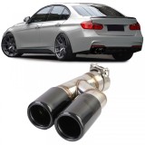 Tija de evacuare duala neagra lucioasa, potrivita pentru BMW F30 F31 316i 318i 320i Performance AutoTuning