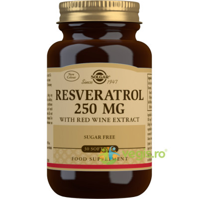 Resveratrol 250mg cu Extract de Vin Rosu 30cps foto