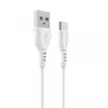 Cablu Date si Incarcare USB-A - USB-C Borofone BX51 Triumph MP, 20W, 1m, Alb