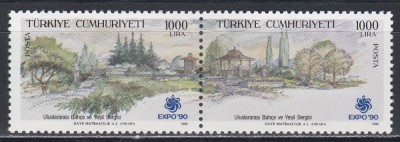 Turcia 1990 - Expoziția internațională de grădină și verdeață, Osaka, MNH foto