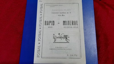 program Rapid Arad + Minerul Mold. Noua foto