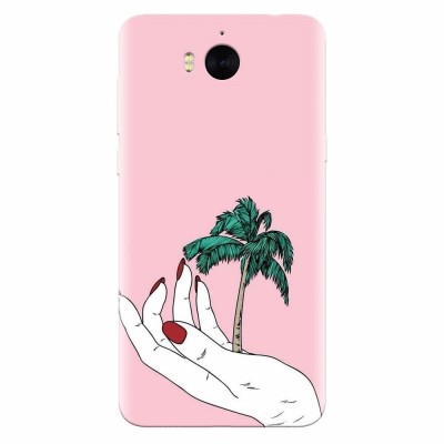 Husa silicon pentru Huawei Y6 2017, Palm Tree foto