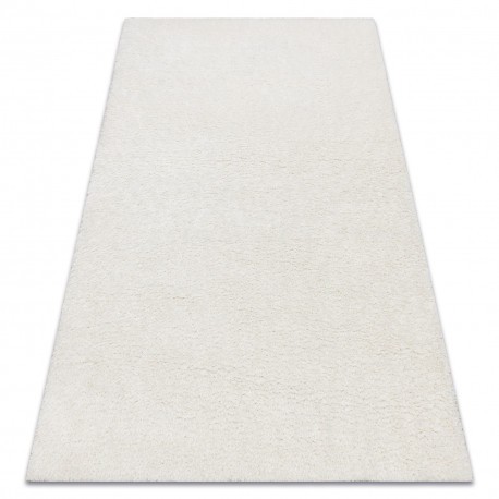 Covor BUENOS 7001 shaggy uni, o singură alb, 160x220 cm