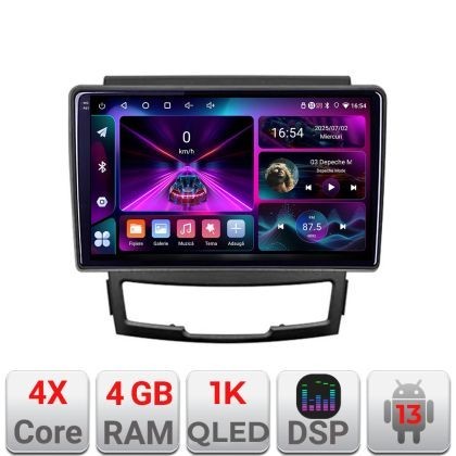 Navigatie Ssangyong Korando 2011-2013 A-159 4+64 InCell Display 1K Android Waze USB Navigatie Internet Youtube Radio CarStore Technology