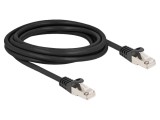 Patch cord; F/UTP; RJ50 mufă,din ambele părţi; 3m; PVC; negru