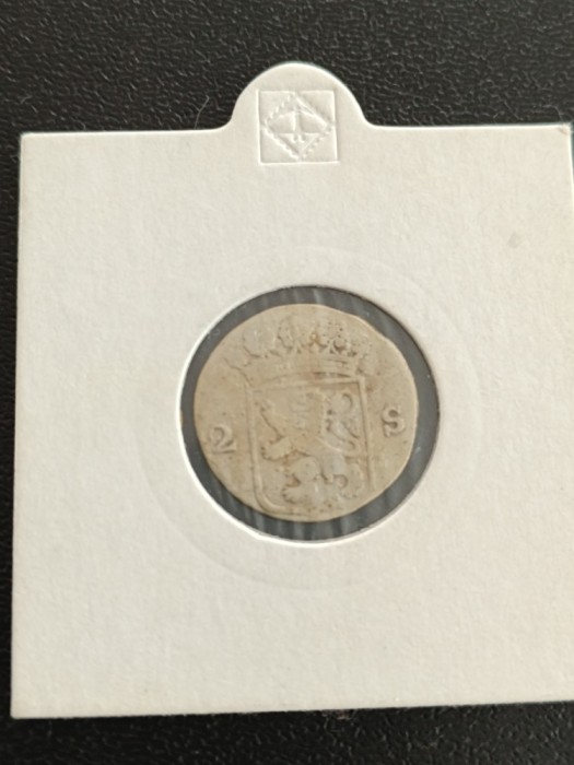 Monedă 2 stuivers 1791 argint